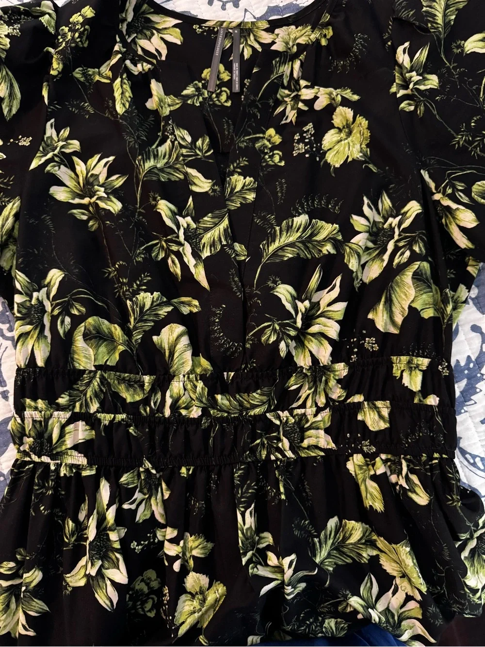Anthropologie Black Maxi Dress with Floral Print - Picture 7 of 7